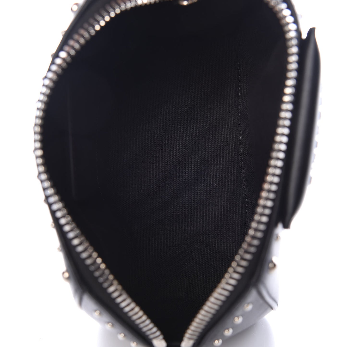 Calfskin Small Studded Antigona Beauty Wristlet Black