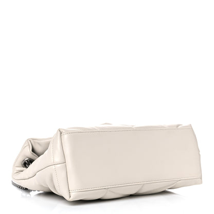 Saint Laurent Lambskin Quilted Small Loulou Puffer Monogram Chain Satchel Blanc Vintage 4 of 15