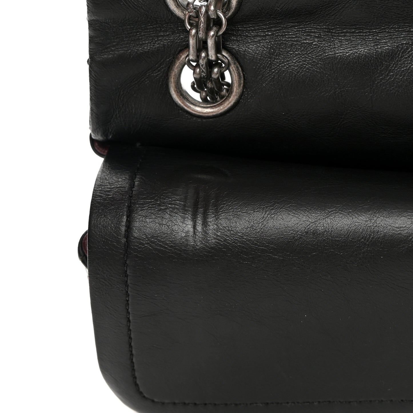 Aged Calfskin Quilted 2.55 Reissue 225 Flap Black