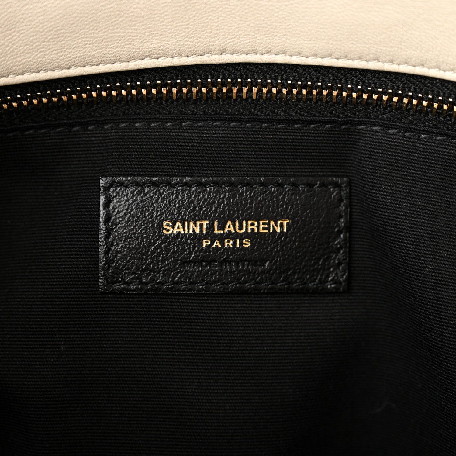 Saint Laurent SAINT LAURENT Lambskin Quilted Medium Loulou Puffer Monogram Chain Satchel Crema Soft 6 of 12