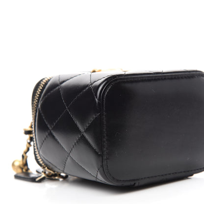 Chanel Calfskin Quilted Mini Perfect Fit Vanity Case With Chain Black 6 of 11