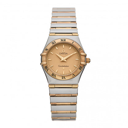 Omega Stainless Steel 18K Yellow Gold 25mm Constellation 95 Quartz Watch Champagne 1272.10.00 1 of 5
