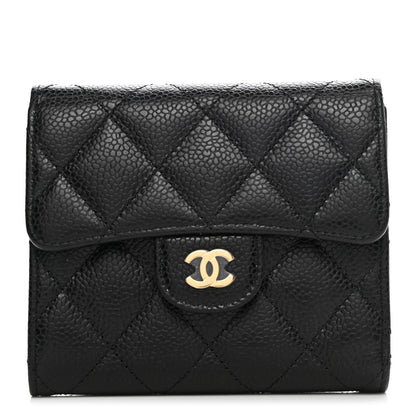 Chanel Caviar Quilted Compact Flap Wallet Black 1 of 8
