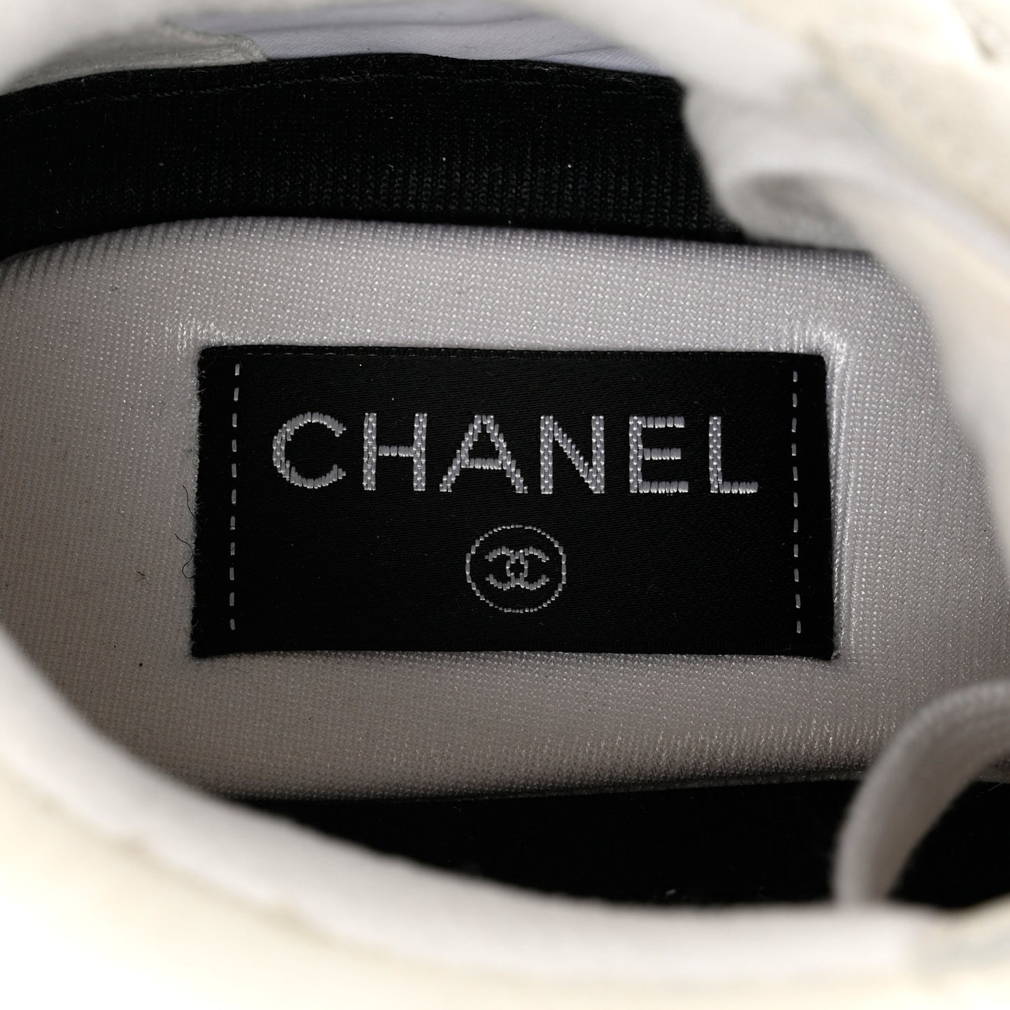 Suede Calfskin Fabric CC Sneakers 39.5 White