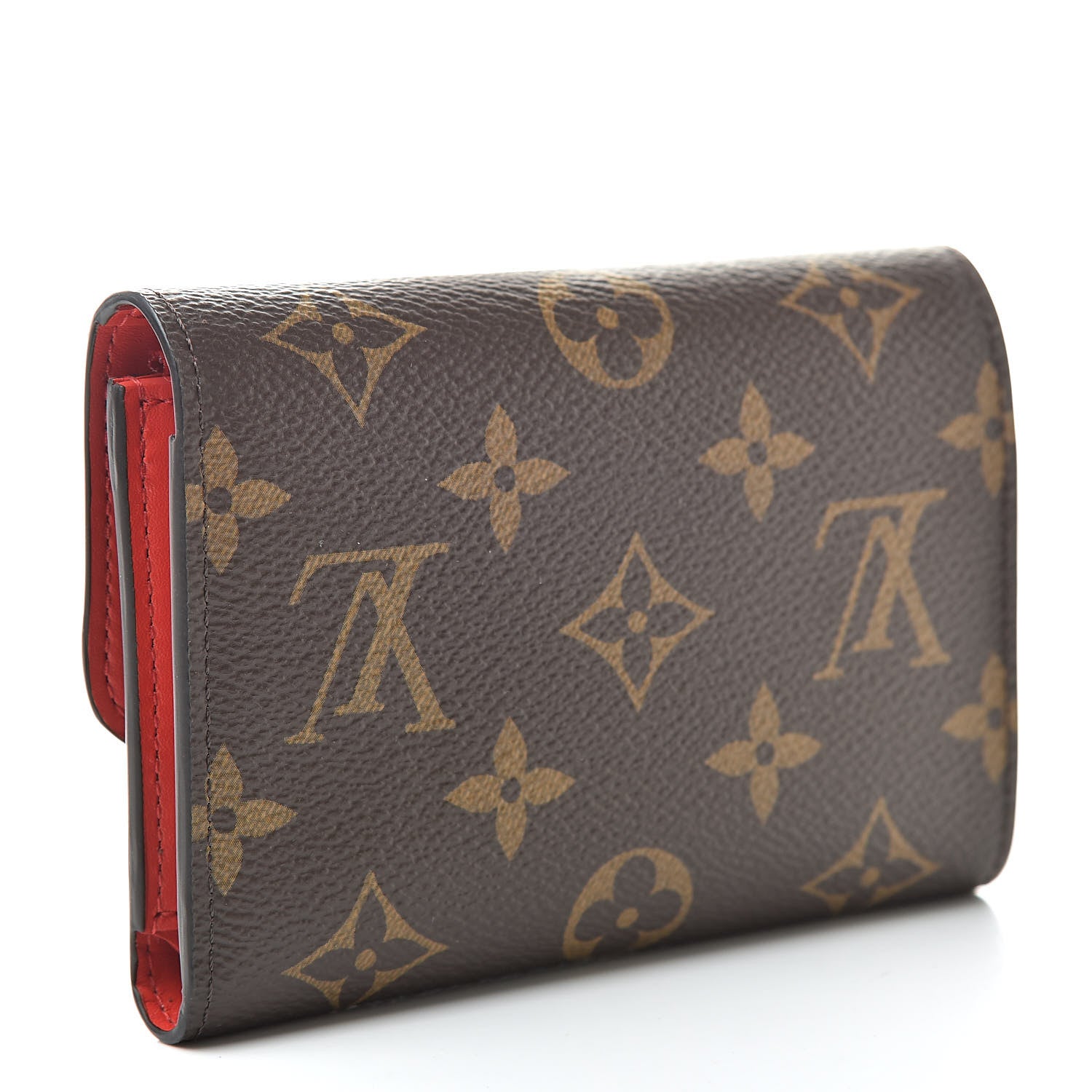 Louis Vuitton Monogram Flower Lock Compact Wallet Coquelicot 3 of 7