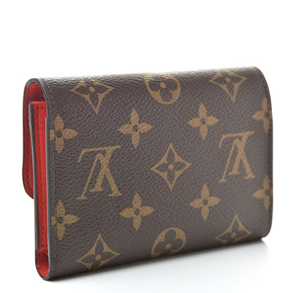 Louis Vuitton Monogram Flower Lock Compact Wallet Coquelicot 3 of 7