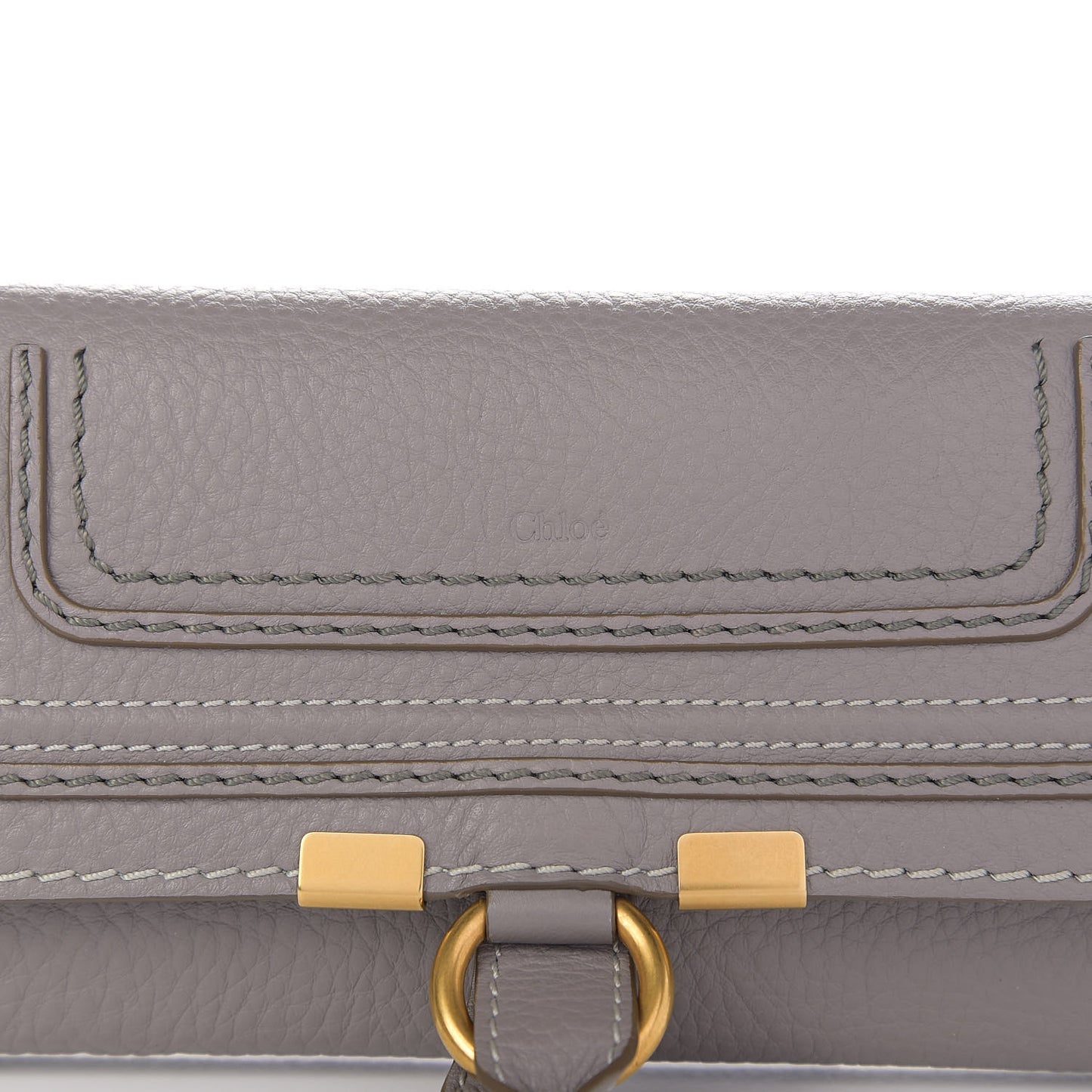 Calfskin Marcie Continental Flap Wallet Cashmere Grey