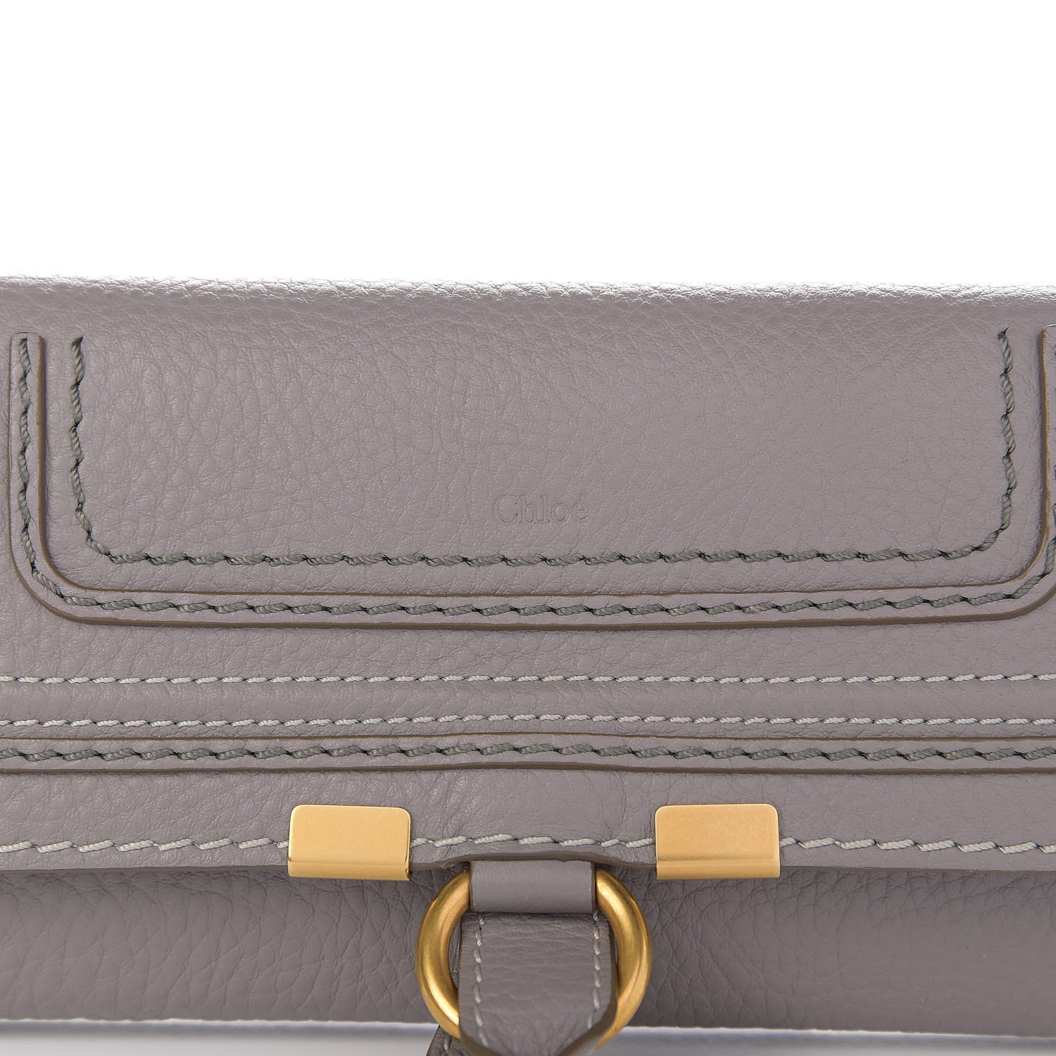 Chloe Calfskin Marcie Continental Flap Wallet Cashmere Grey 10 of 10