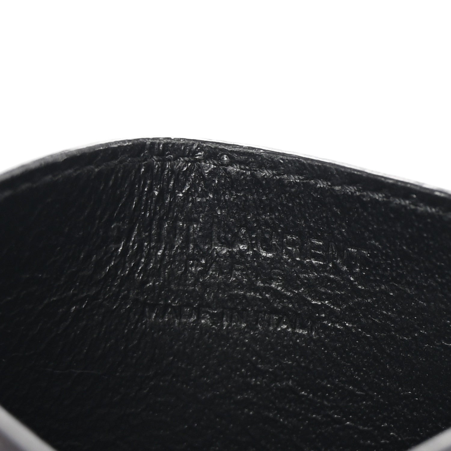 Saint Laurent Calfskin Leopard Print Card Case Manto Naturale 6 of 7