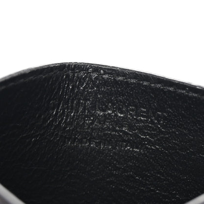 Saint Laurent Calfskin Leopard Print Card Case Manto Naturale 6 of 7