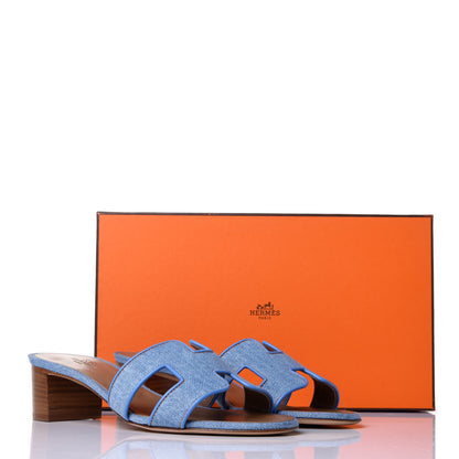Hermes Denim Oasis Sandals 36 Bleu Clair 11 of 11