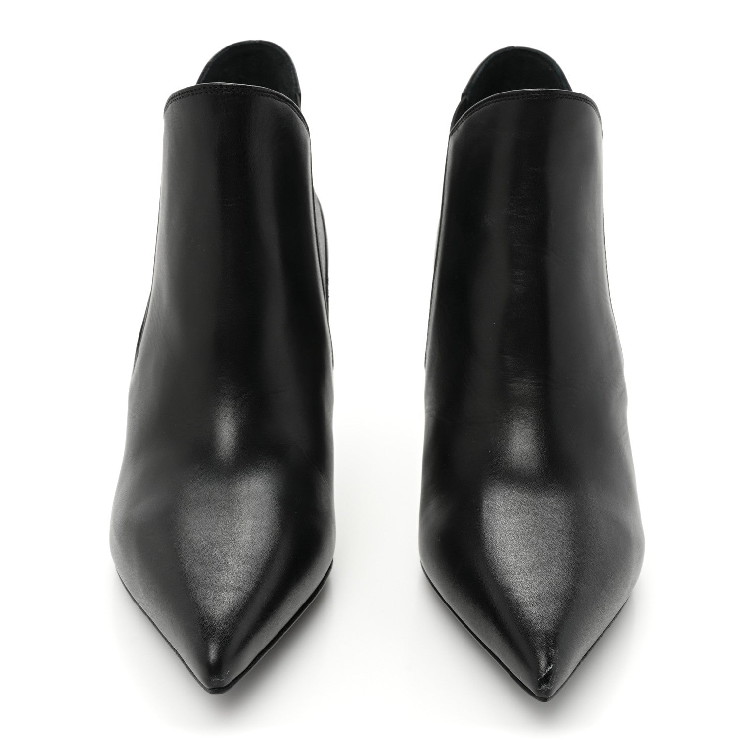 Saint Laurent Calfskin Classic Paris Ela 80 Ankle Boots 39.5 Black 2 of 12