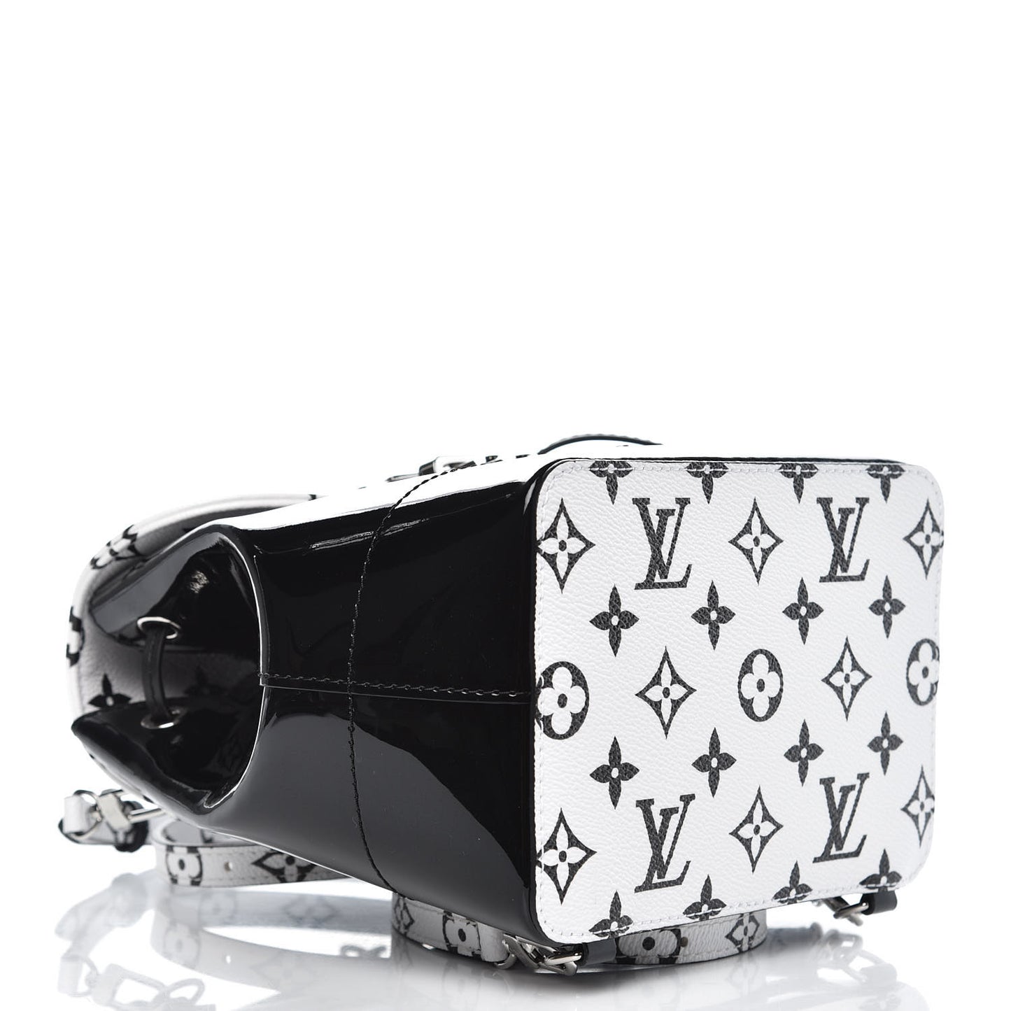 Patent Monogram Hot Springs Backpack Black White