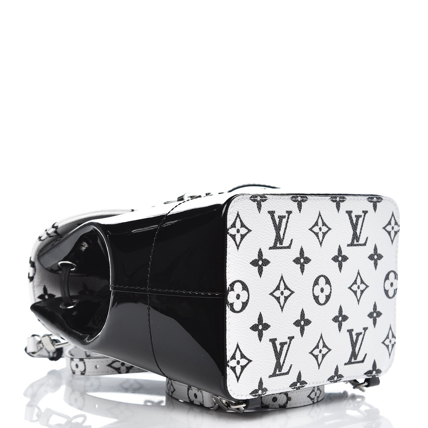Louis Vuitton Patent Monogram Hot Springs Backpack Black White 3 of 6