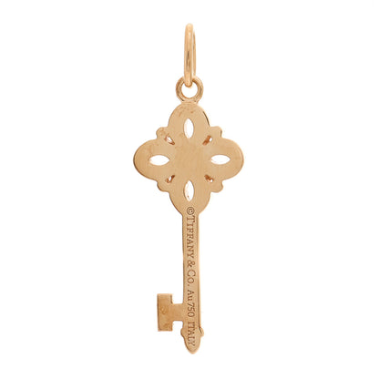 Tiffany 18K Rose Gold Diamond Mini Victoria Key Pendant 3 of 3