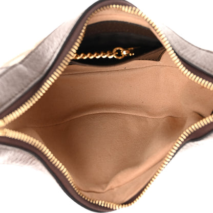 Gucci Monogram Jumbo GG Textured Dollar Calfskin Web Mini Ophidia Half Moon Hobo Camel Ebony New Acero 5 of 9