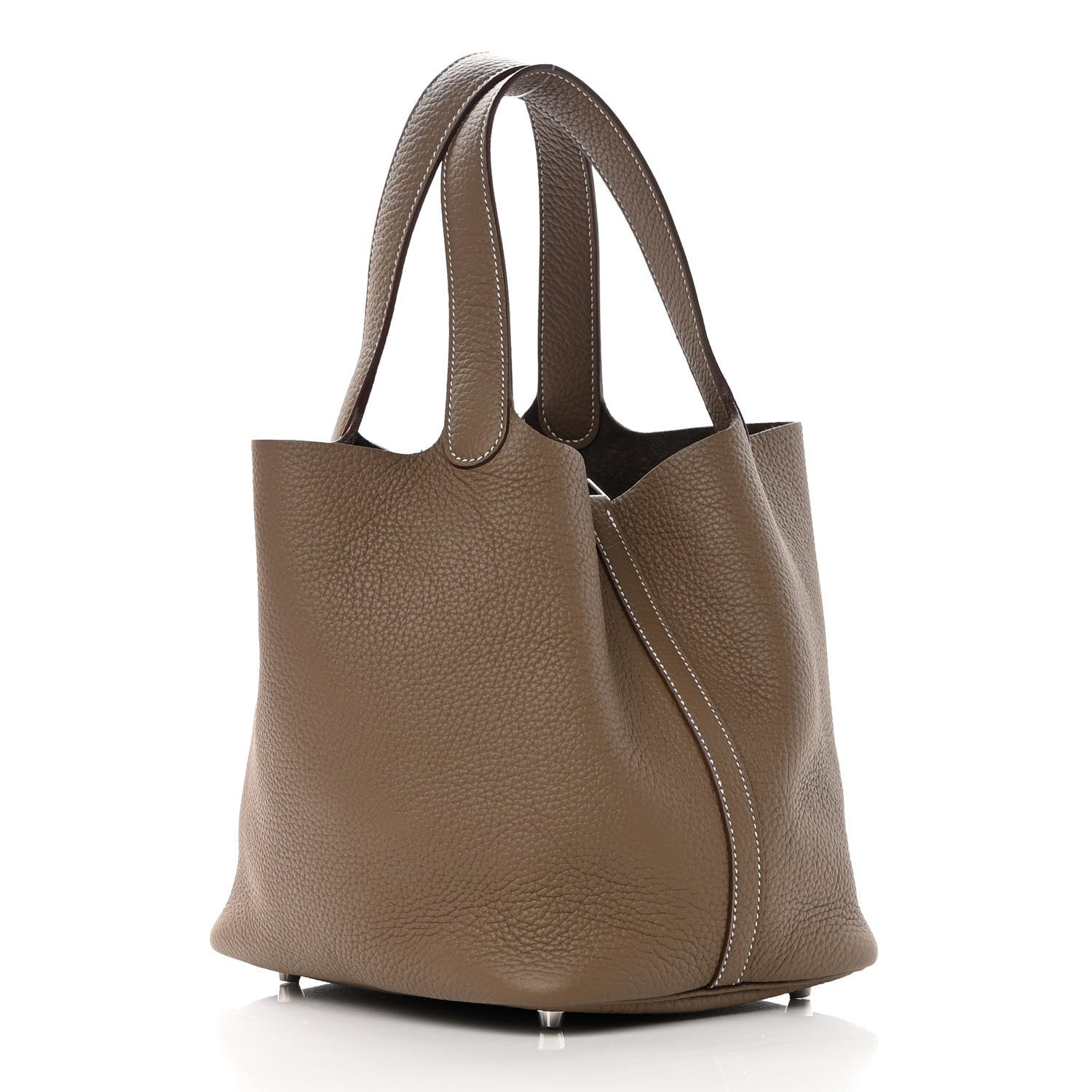 Hermes Taurillon Clemence Picotin Lock 22 MM Etoupe 3 of 11