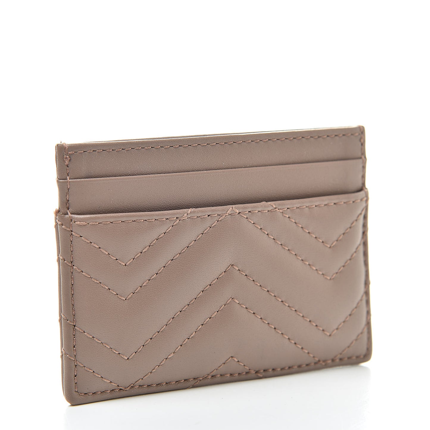 Calfskin Matelasse GG Marmont Card Holder Porcelain Rose