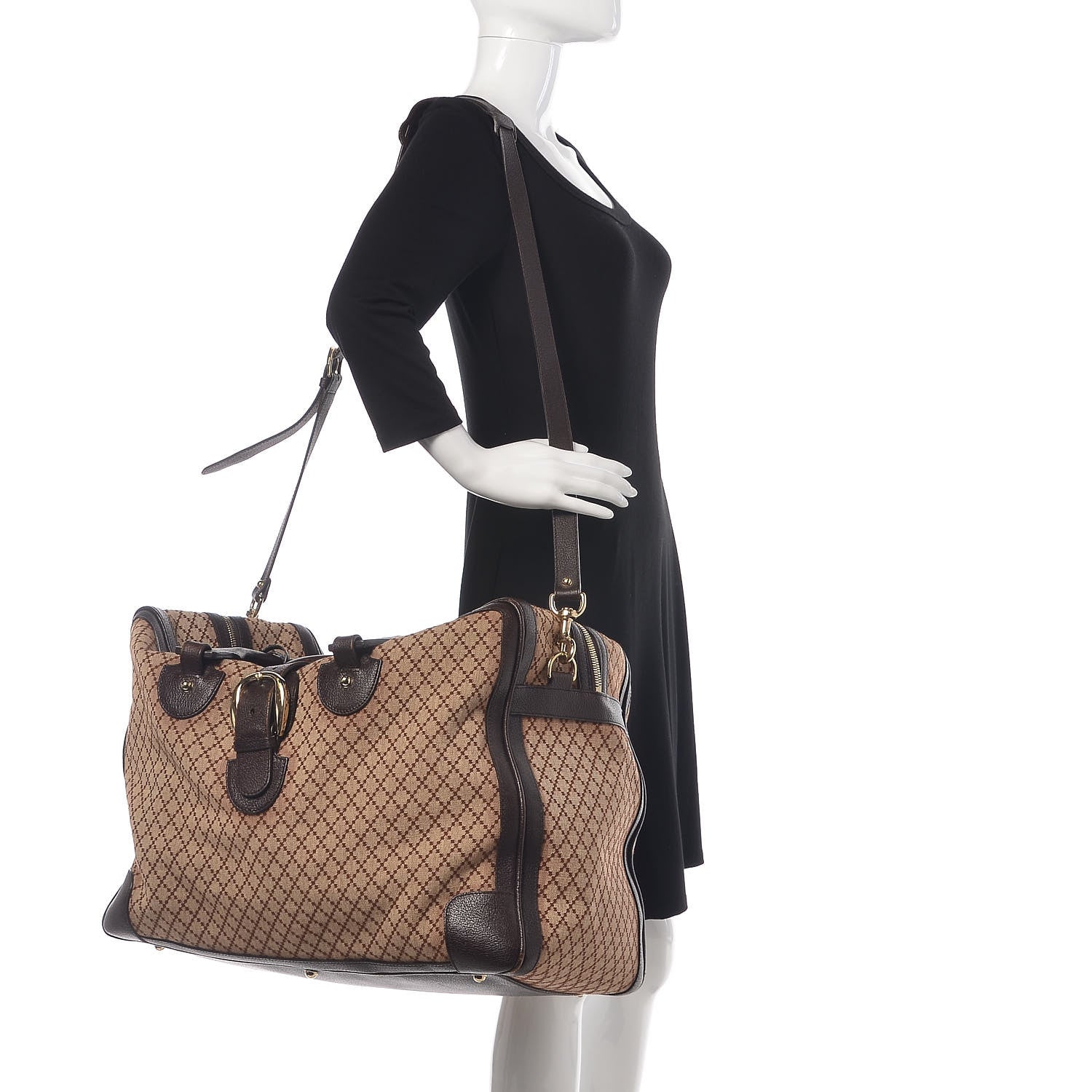 Gucci Diamante Duffle Bag Brown 2 of 17