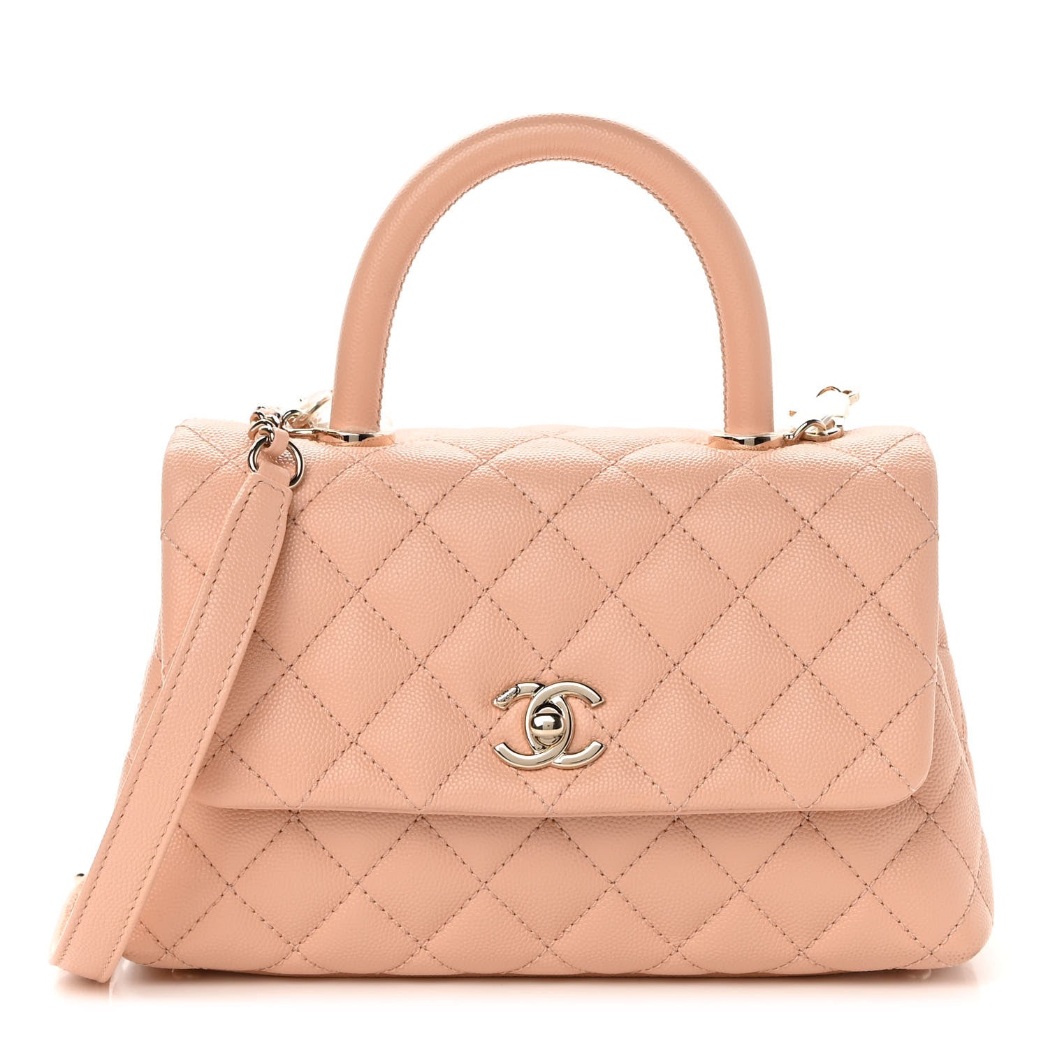 Chanel Caviar Quilted Mini Coco Handle Flap Light Pink 1 of 10
