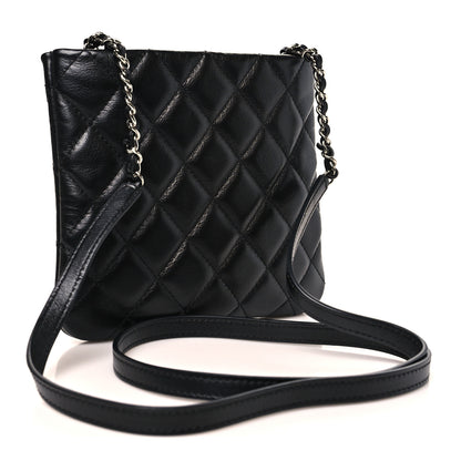 Chanel Lambskin Quilted Uniform Crossbody Bag Black 3 of 12