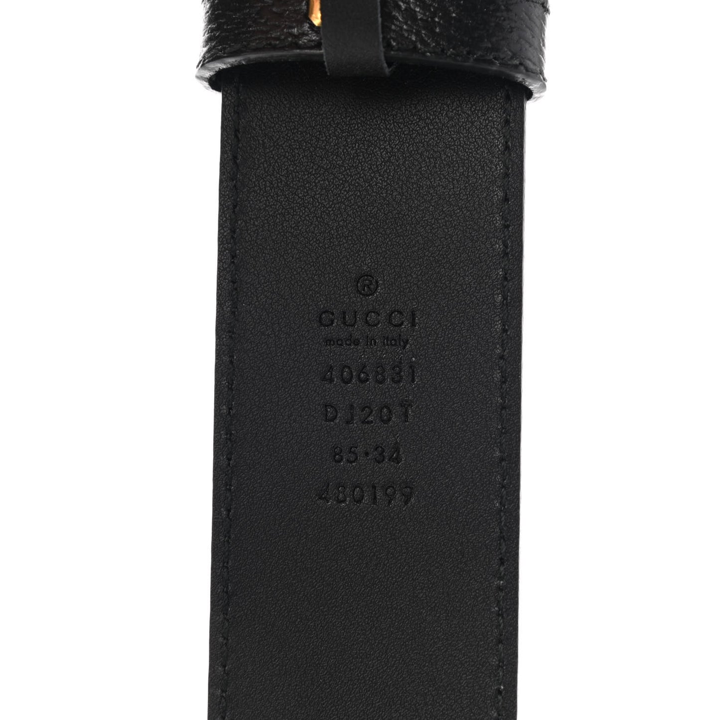 Textured Calfskin Double G 40mm Belt 85 34 Black