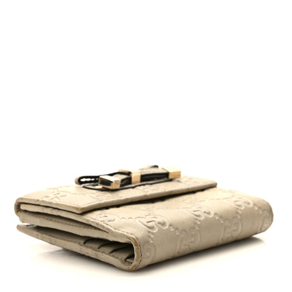 Gucci Guccissima Princy French Flap Wallet Off White 4 of 11