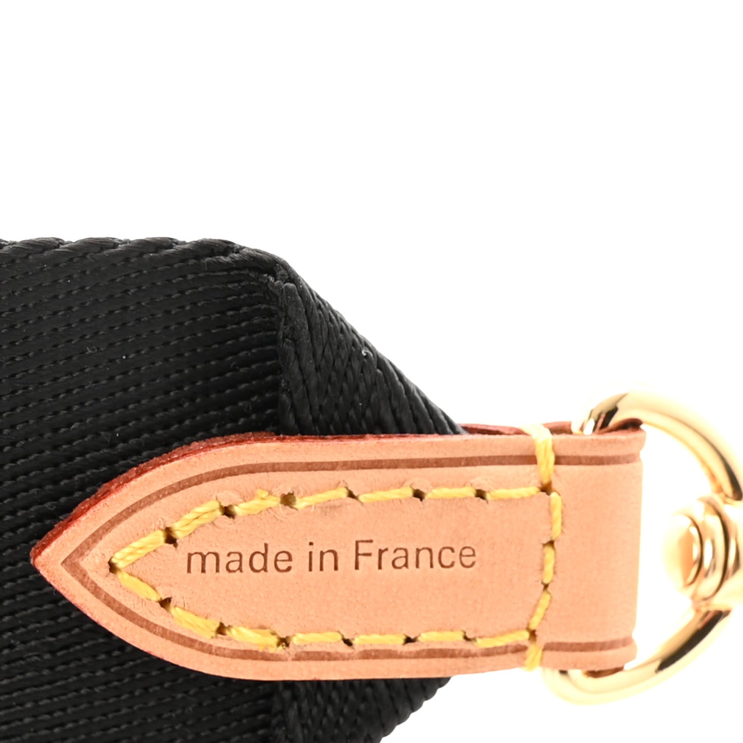 Nylon Monogram Strap with Coin Purse Black