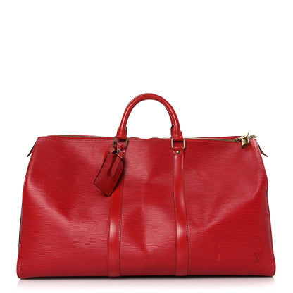 Louis Vuitton Epi Keepall 50 Castillan Red 1 of 13