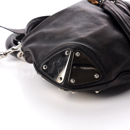 Gucci Calfskin Medium Indy Top Handle Hobo Black 8 of 12