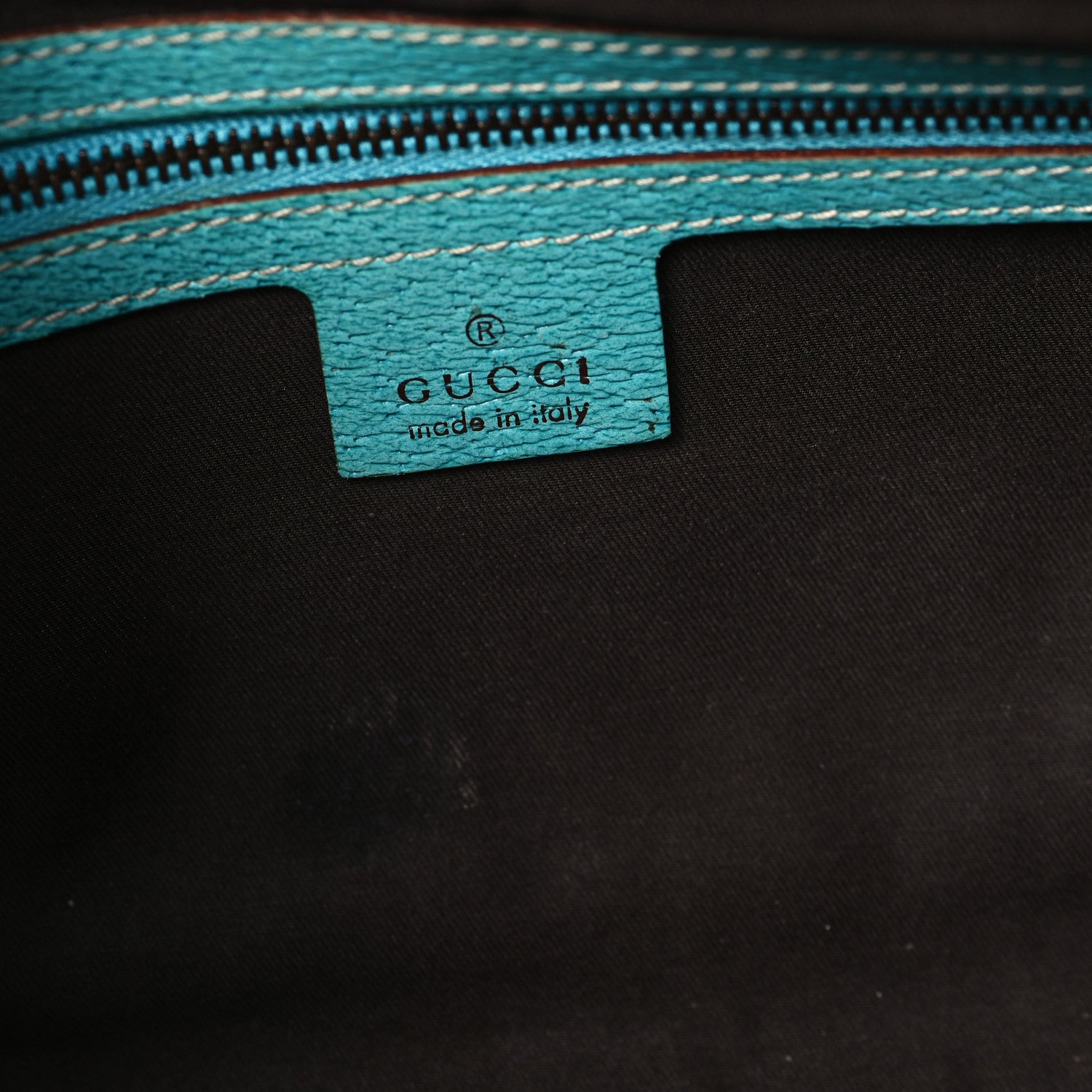 Gucci Monogram Calfskin Large Bardot Shoulder Bag Turquoise 6 of 11