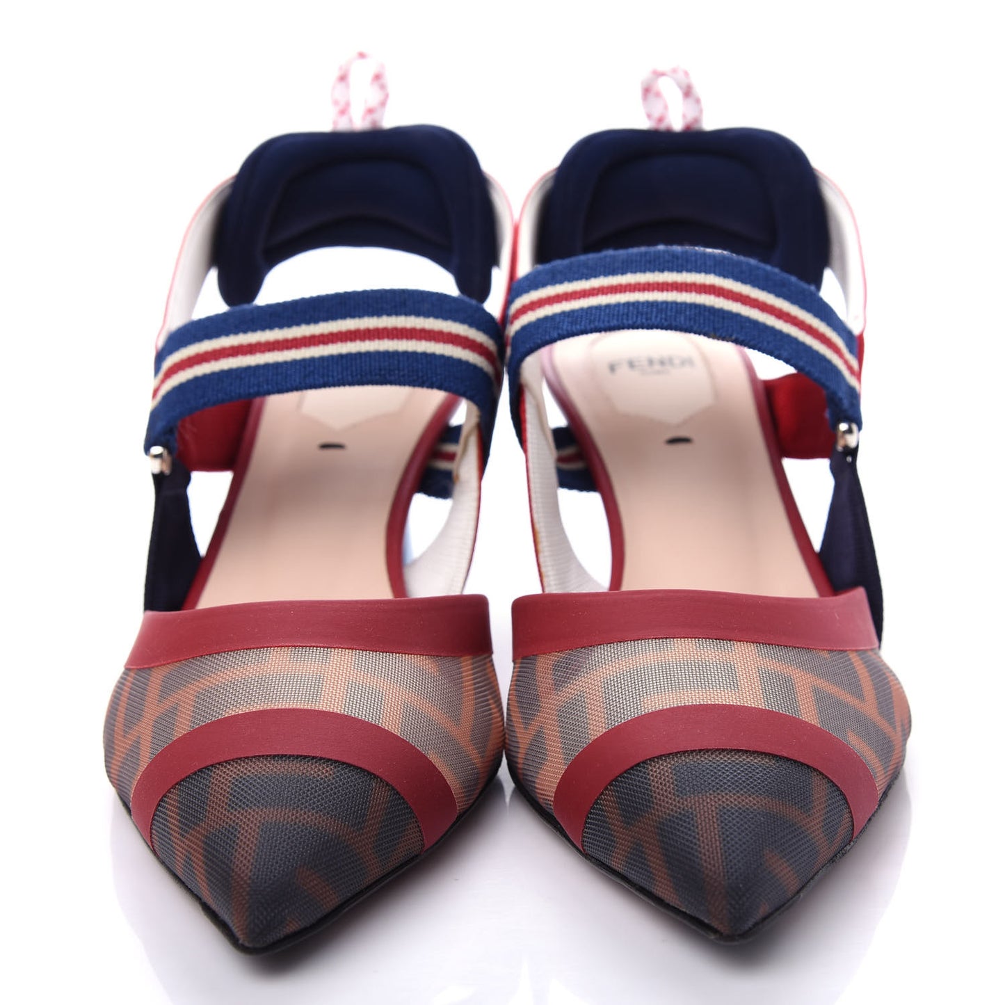 Technical Mesh FF Colibri 55mm Slingback Pumps 38 Tobacco Moro Zaffiro Ciliegia Rosso