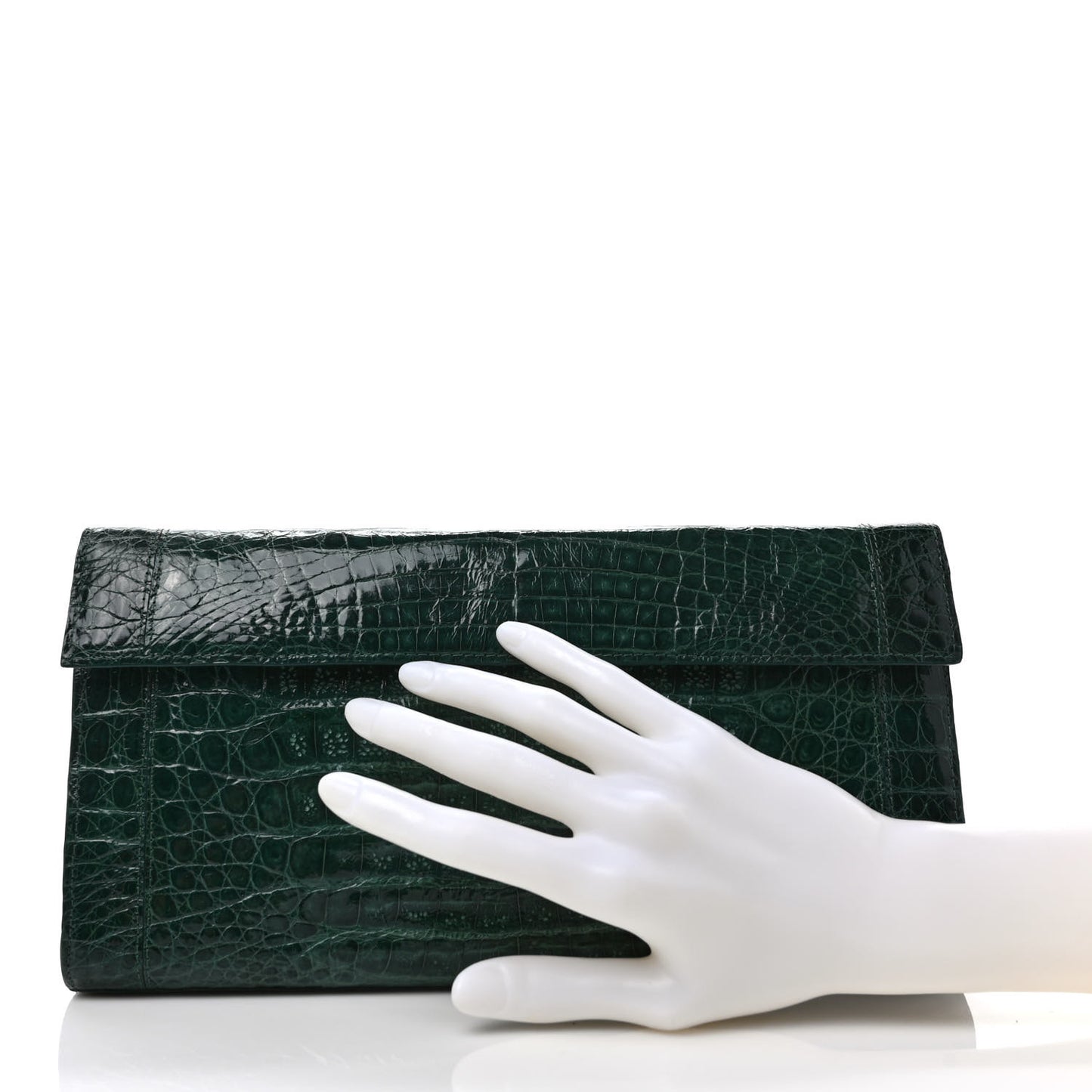Crocodile Clutch Green