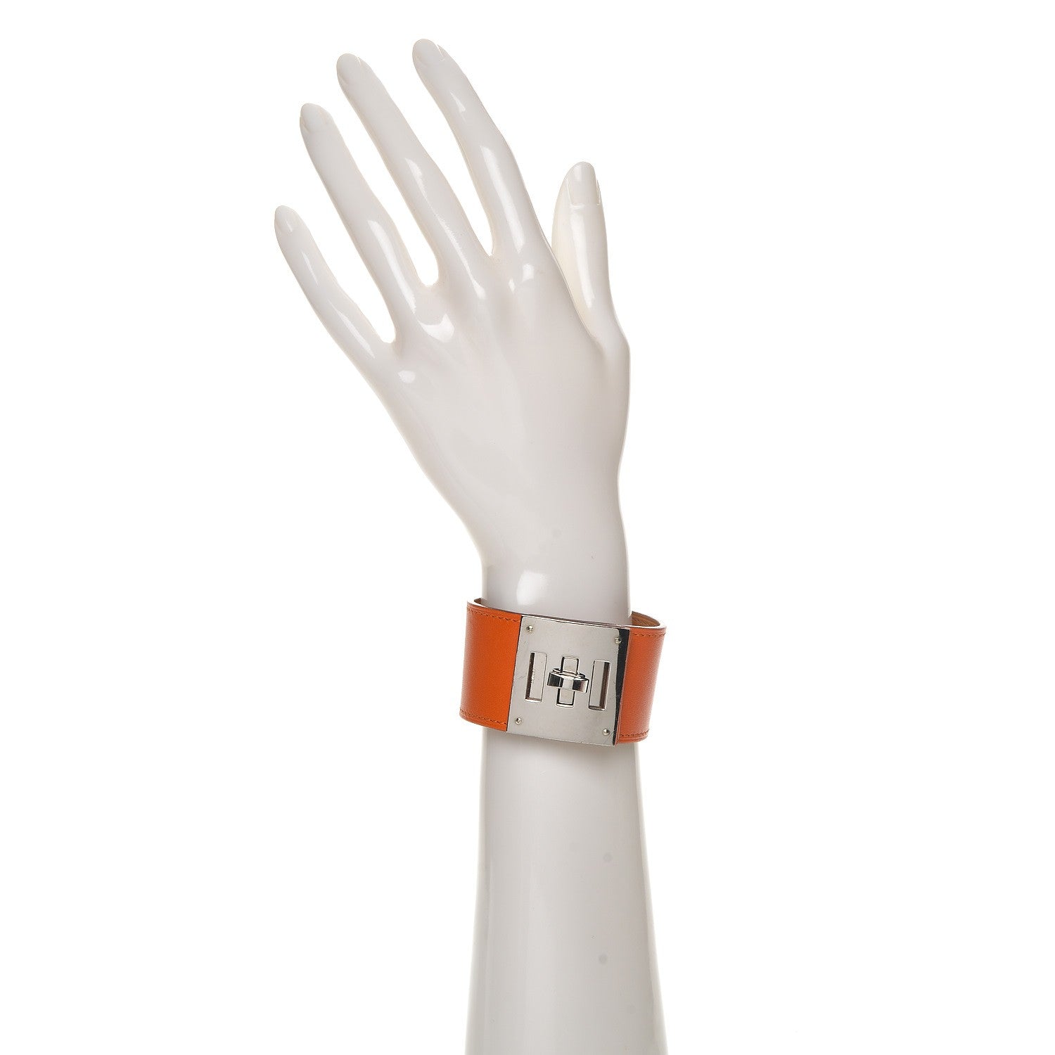 Hermes Box Kelly Dog Bracelet Orange 2 of 5