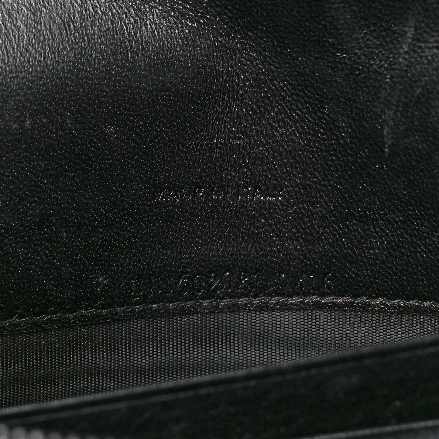 Calfskin Crocodile Embossed Monogram Envelope Chain Wallet Black