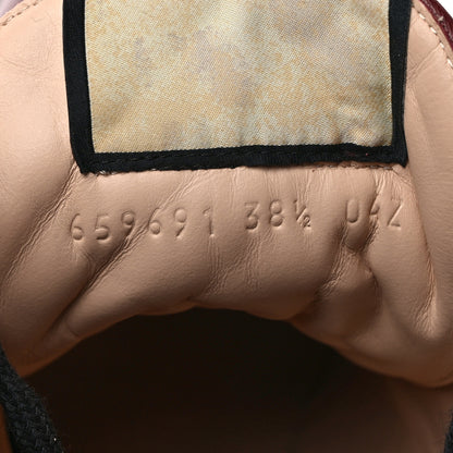 Gucci Magnum Calfskin Nappa Quilted Lace Up Ankle Boots 38.5 Garnet Red 8 of 9