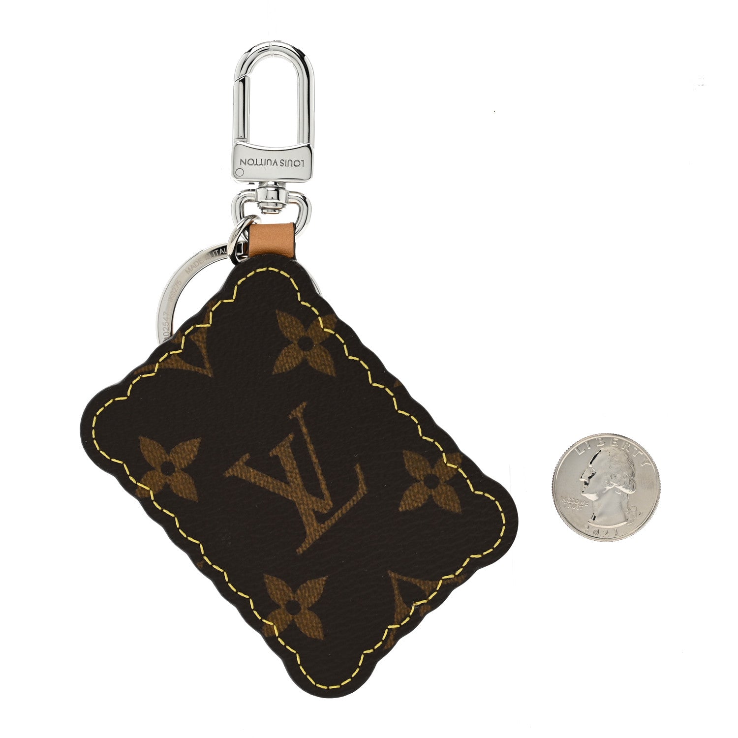 Louis Vuitton Monogram Biscuit Key Holder Bag Charm 2 of 4