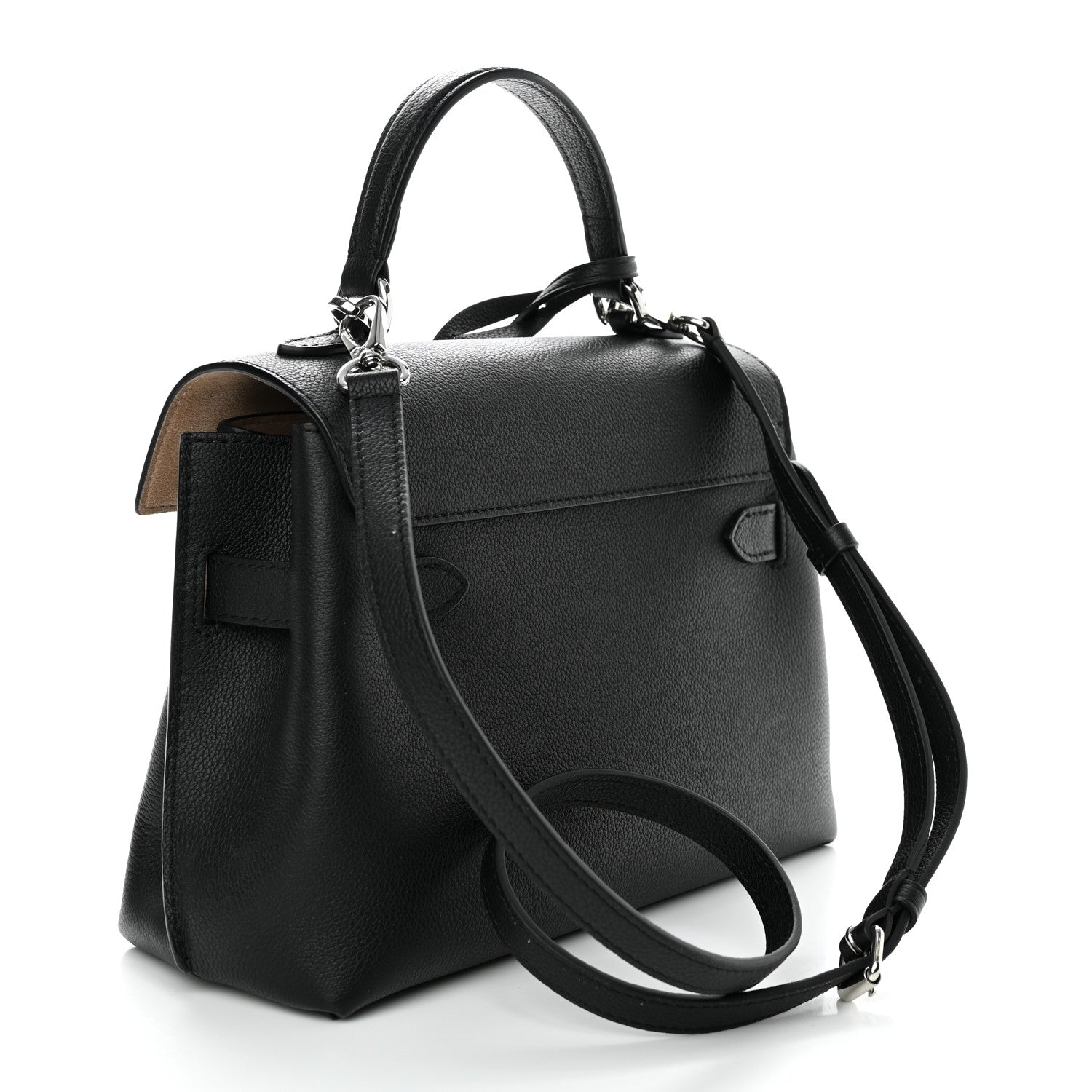 Louis Vuitton Calfskin Lockme Ever BB Black 3 of 9