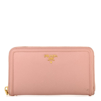 Prada Saffiano Metal Zip Around Wallet Pesco 1 of 16