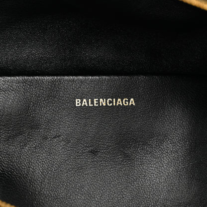 Balenciaga Wool Plaid Diagonal Allover Logo Matelasse XS Souvenir Belt Bag Green Blue Yellow 6 of 10