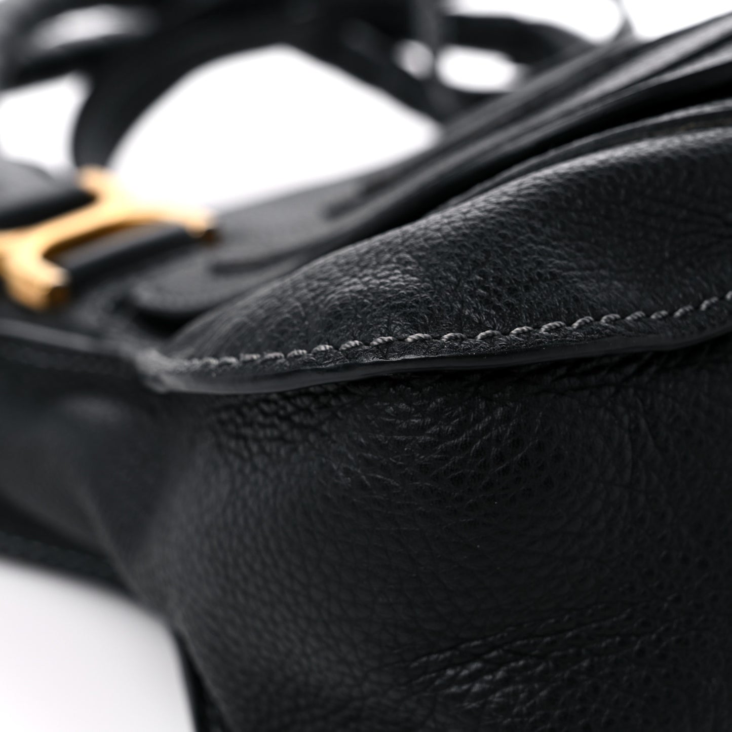 Calfskin Small Marcie Satchel Black
