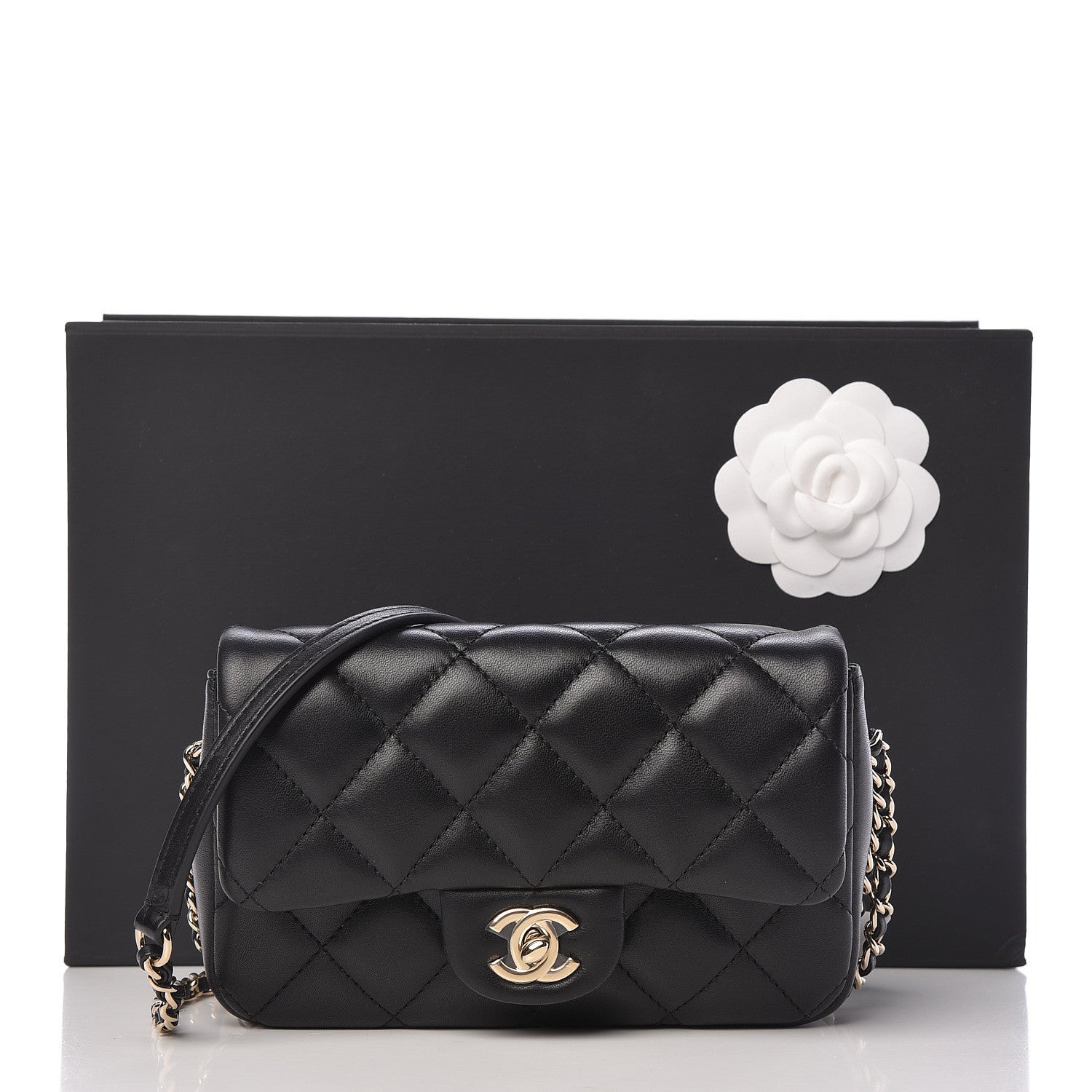 Chanel Lambskin Quilted Mini My Precious Flap Black 11 of 11