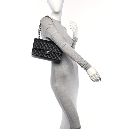 Chanel Caviar Quilted Medium Double Flap Black 2 of 14