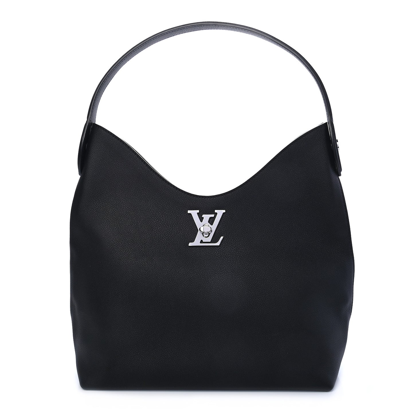 Calfskin Lockme Hobo Black