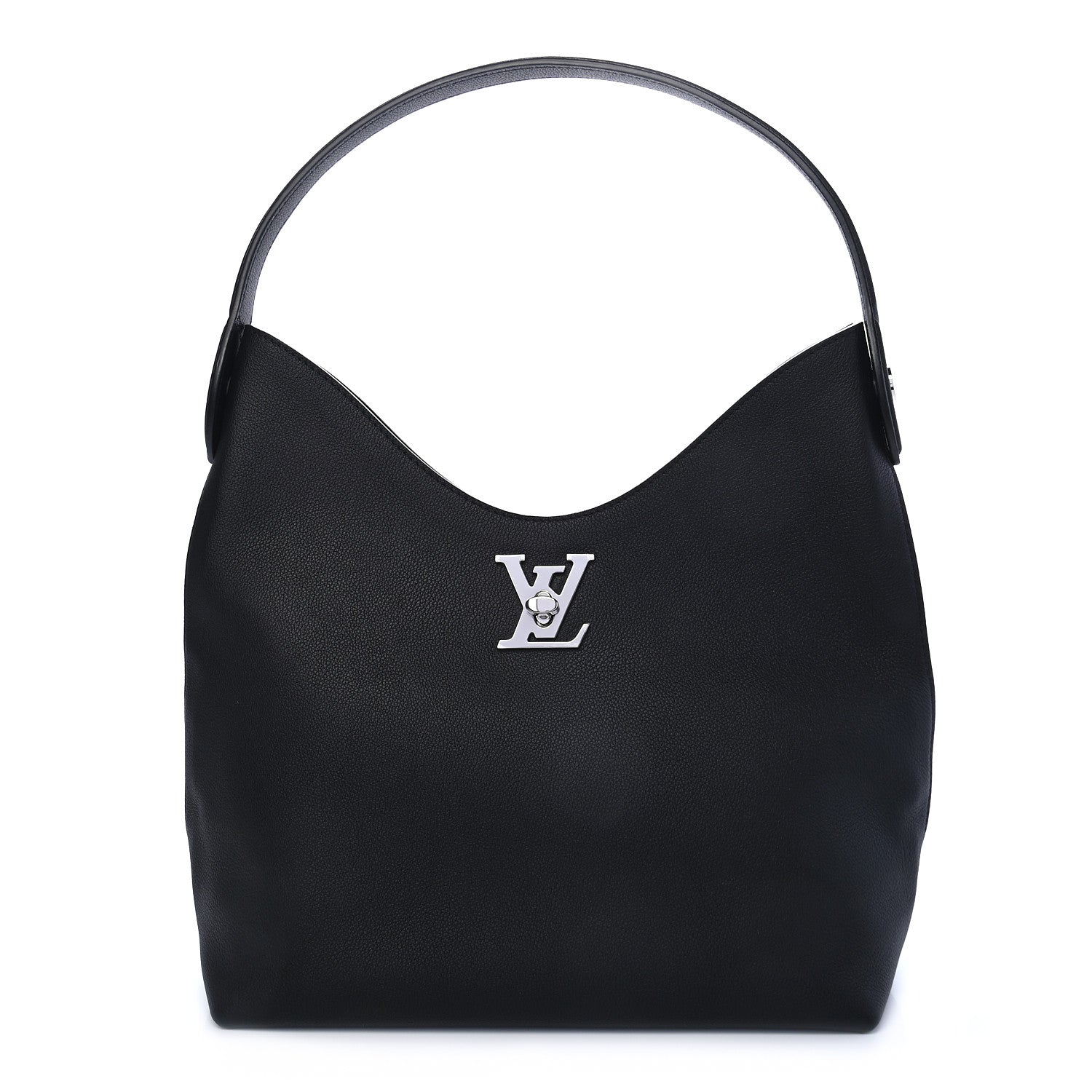 Louis Vuitton Calfskin Lockme Hobo Black 1 of 9