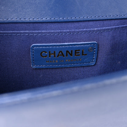 Chanel Lambskin Quilted Medium Boy Flap Blue 6 of 16
