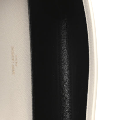 Saint Laurent Grain De Poudre Monogram Uptown Chain Wallet Crema Soft 6 of 11