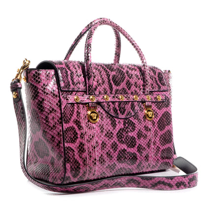 Versace Watersnake Embossed Large Signature Tote Red 3 of 8