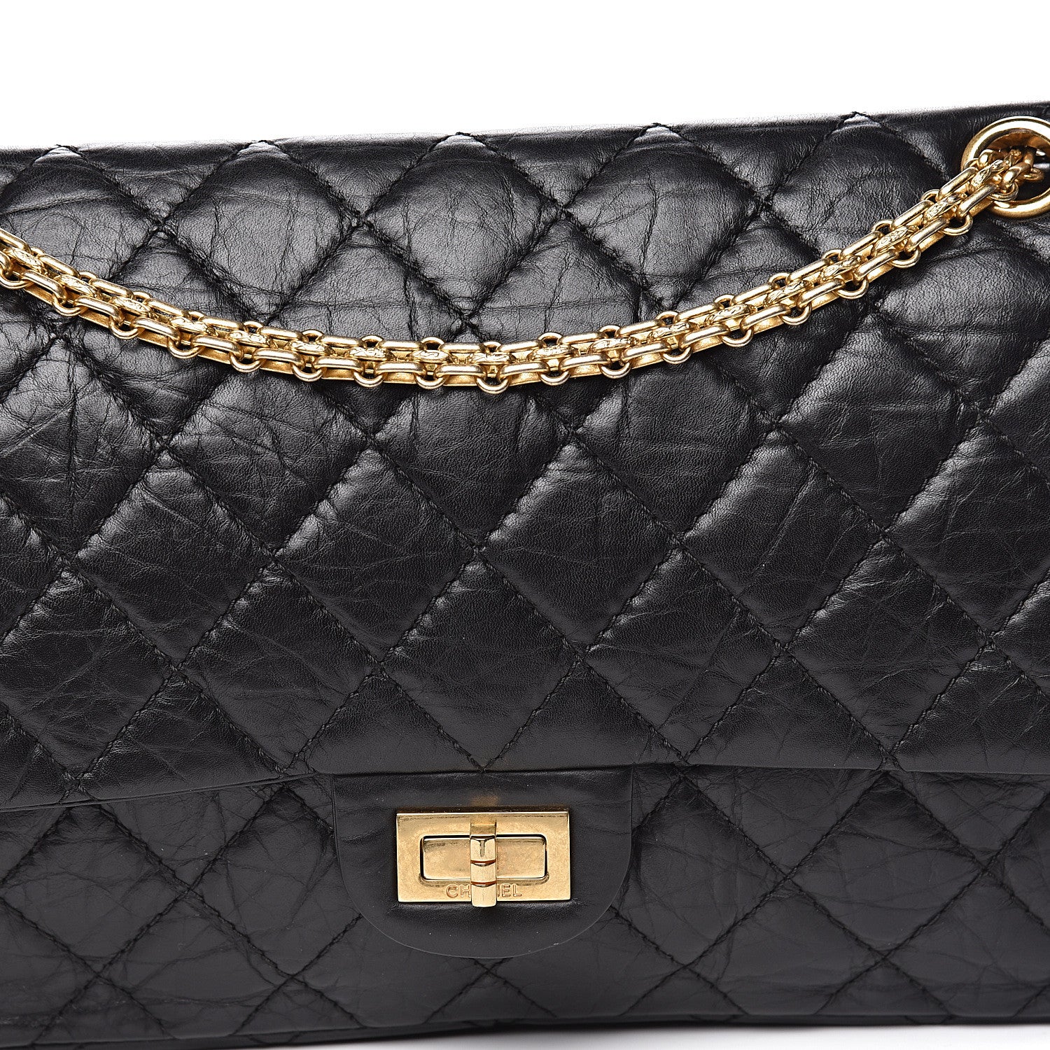 Chanel Aged Calfskin Quilted 2.55 Reissue 226 Flap Black 13 of 13