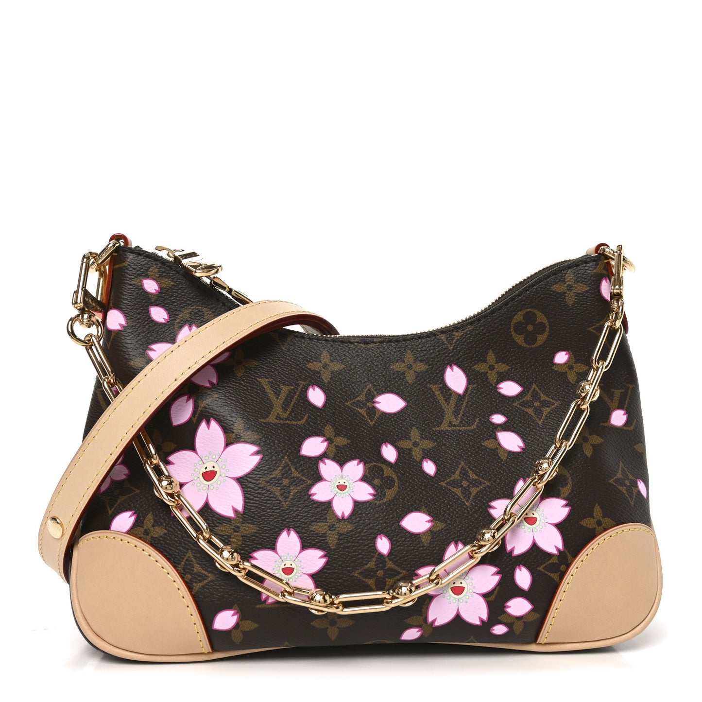 LV x TM Monogram Chery Blossom Boulogne Sakura Brown